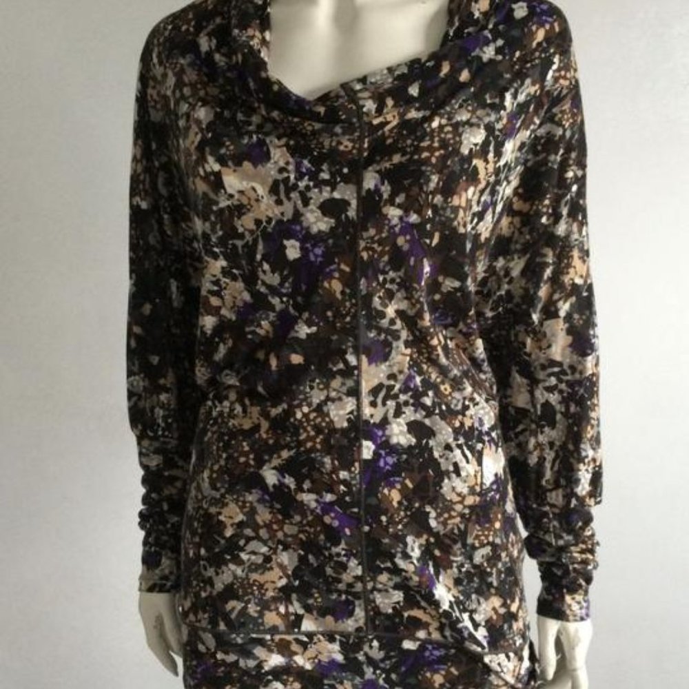 VINTAGE M MISSONI Italy Knitted Long Sleeve Tunic Blouse Iconic Print Sz M
